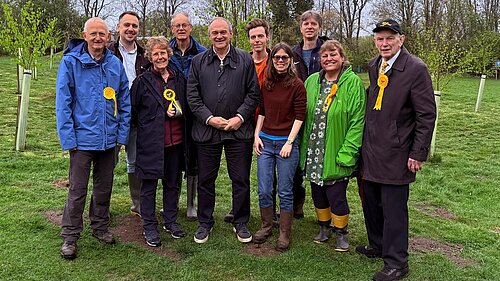 Hunts Lib Dem Councillors with party leader Ed Davey